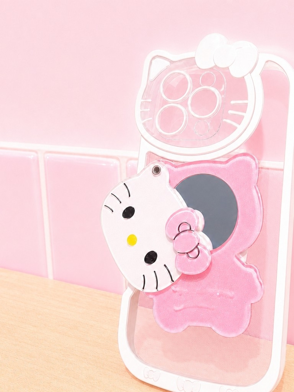 Hello Kitty Pink Clear Silicone Cat Phone Case Cover